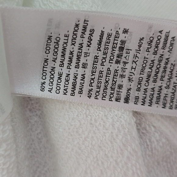 LEVI'S BRAND SIGNATURE WOMENS LONG SLEEVES WHITE SWEATSHIRT MEDIUM - Picture 15 of 15